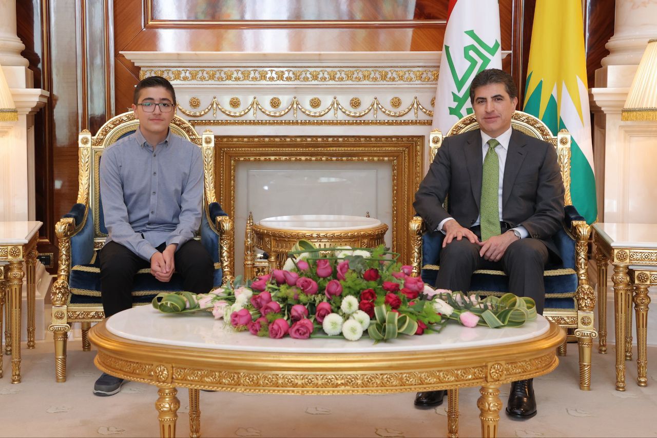 Aro Dana with President Nechirvan Barzani at the Kurdistan Region Presidency
